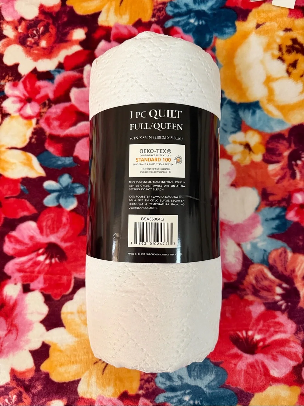Majestic White Quilted Full/Queen Bedspread - Crisp White